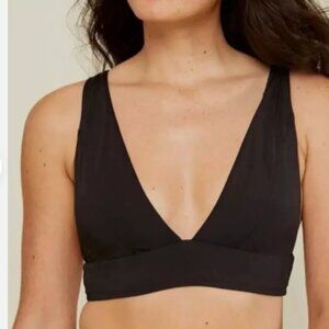 NWT Andie Swim Size Medium Black The Belize Top Padded Cups Adjustable S…